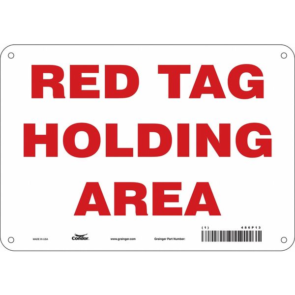 Safety Sign, 7 in Height, 10 in Width, Polyethylene, Vertical Rectangle, English, 486P13