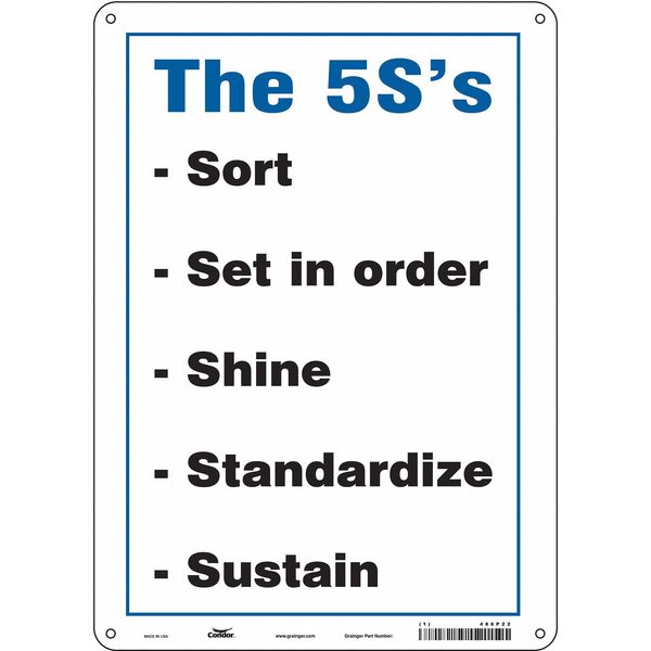 Safety Sign, 14 in Height, 10 in Width, Polyethylene, Vertical Rectangle, English, 486P22
