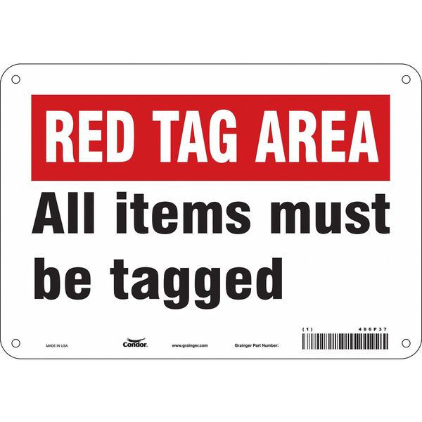 Safety Sign, 7 in Height, 10 in Width, Polyethylene, Vertical Rectangle, English, 486P37