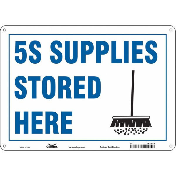 Safety Sign, 10 in Height, 14 in Width, Polyethylene, Horizontal Rectangle, English, 486P46