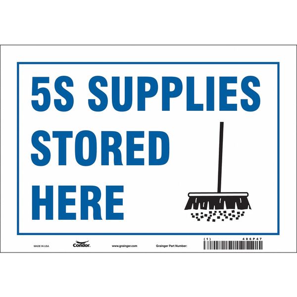 Safety Sign, 7 in Height, 10 in Width, Vinyl, Vertical Rectangle, English, 486P47
