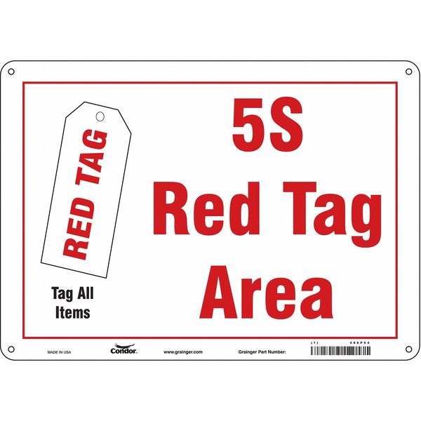 Safety Sign, 10 in Height, 14 in Width, Polyethylene, Horizontal Rectangle, English, 486P54