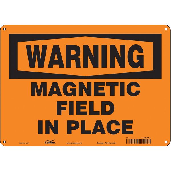 Safety Sign, 10 in Height, 14 in Width, Polyethylene, Horizontal Rectangle, English, 486R80