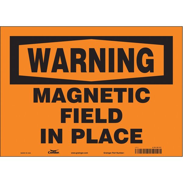 Safety Sign, 10 in Height, 14 in Width, Vinyl, Horizontal Rectangle, English, 486R82