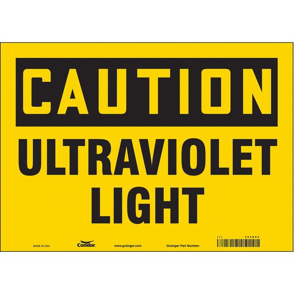 Safety Sign, 10 in Height, 14 in Width, Vinyl, Horizontal Rectangle, English, 486R88