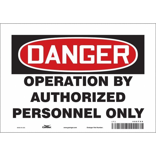 Safety Sign, 7 in Height, 10 in Width, Vinyl, Vertical Rectangle, English, 486T98