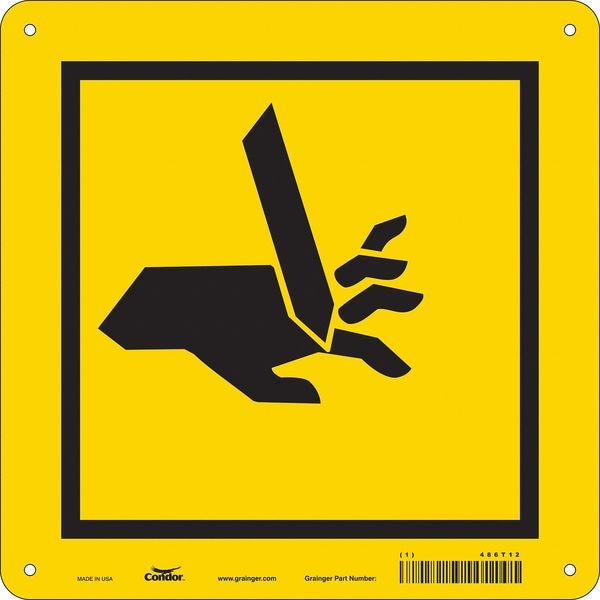 Safety Sign, 10 in Height, 10 in Width, Vinyl, Diamond, English