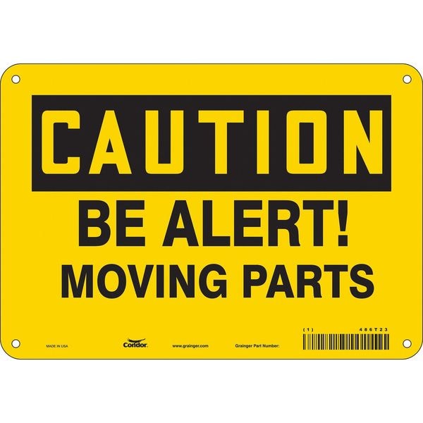 Safety Sign, 7 in Height, 10 in Width, Polyethylene, Vertical Rectangle, English, 486T23