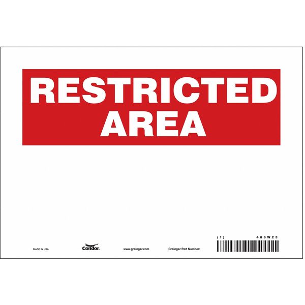 Restricted Area Sign, 10