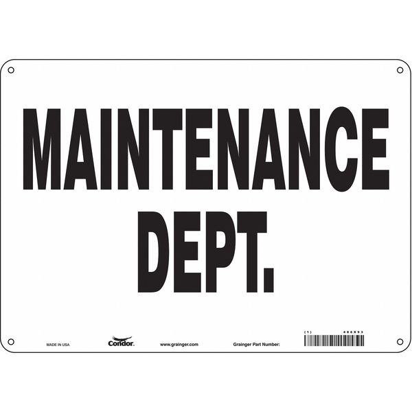 Safety Sign, 10 in Height, 14 in Width, Polyethylene, Horizontal Rectangle, English, 486X93