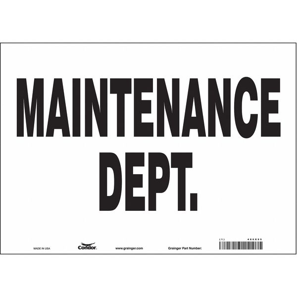 Safety Sign, 10 in Height, 14 in Width, Vinyl, Horizontal Rectangle, English, 486X95