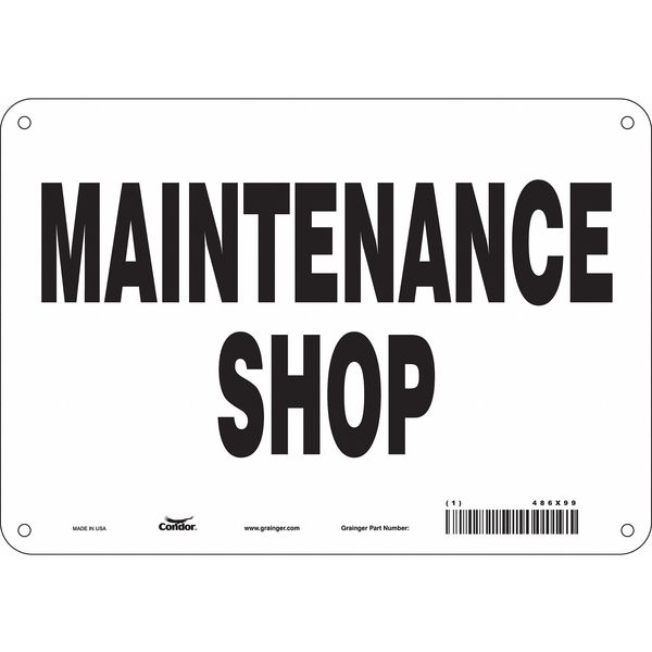 Safety Sign, 7 in Height, 10 in Width, Polyethylene, Vertical Rectangle, English, 486X99