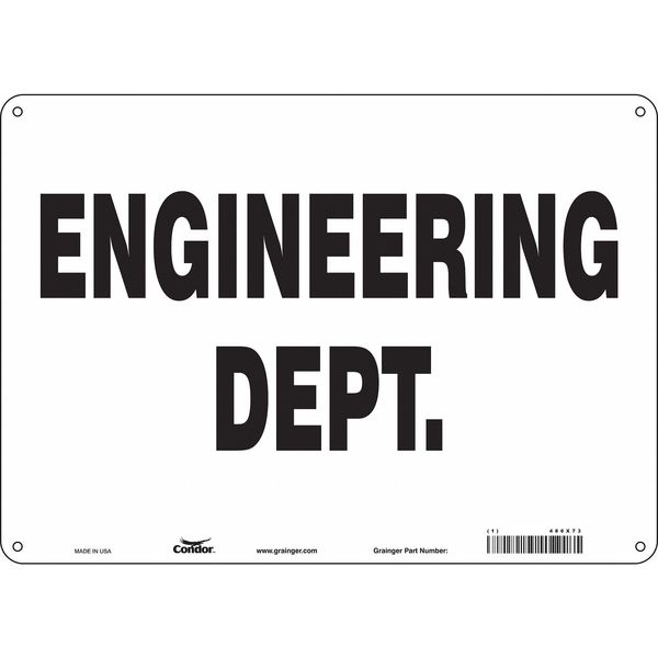 Safety Sign, 10 in Height, 14 in Width, Polyethylene, Horizontal Rectangle, English, 486X73