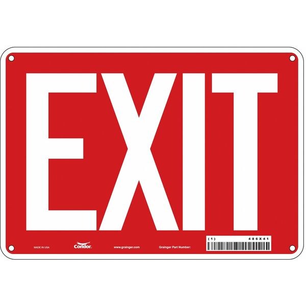 Safety Sign, 7 in x 10 in, Polyethylene