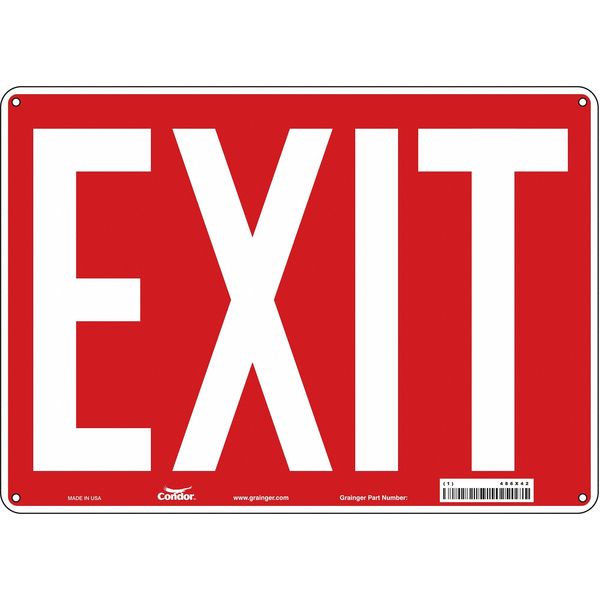 Safety Sign, 10 in x 14 in, Polyethylene