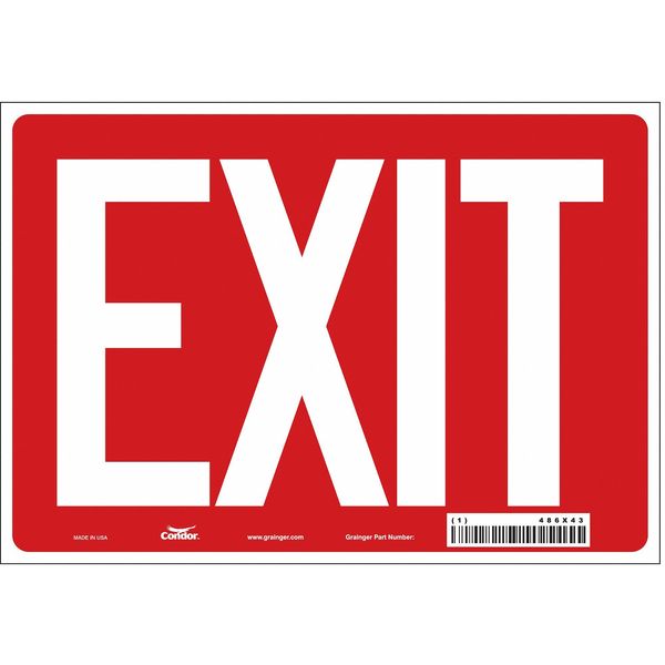 Safety Sign, 7 in x 10 in, Vinyl