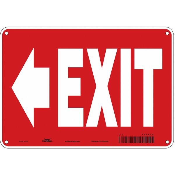 Safety Sign, 7 in x 10 in, Polyethylene