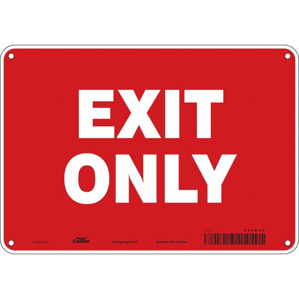 Safety Sign, 7 in x 10 in, Polyethylene
