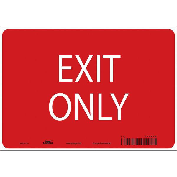 Safety Sign, 7 in x 10 in, Vinyl