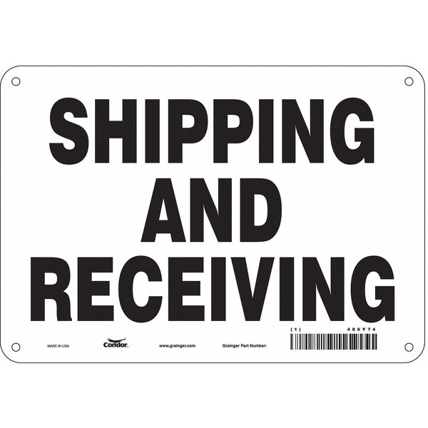 Safety Sign, 7 in Height, 10 in Width, Polyethylene, Vertical Rectangle, English, 486Y74
