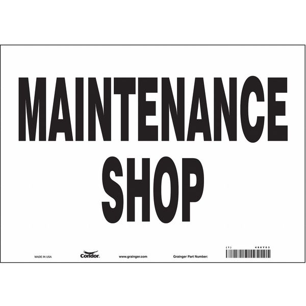 Safety Sign, 10 in Height, 14 in Width, Vinyl, Horizontal Rectangle, English, 486Y03