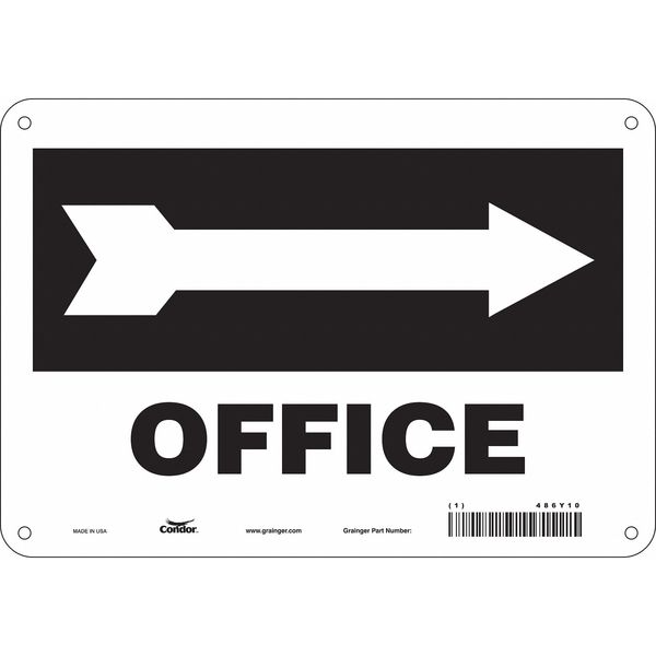 Safety Sign, 7 in Height, 10 in Width, Polyethylene, Vertical Rectangle, English, 486Y10