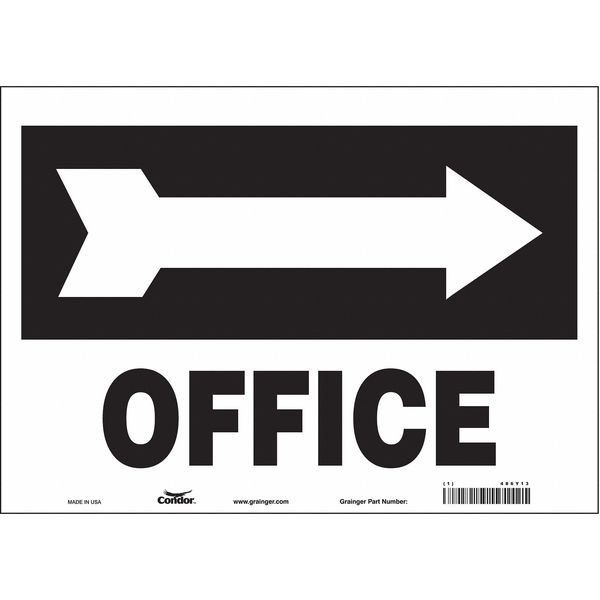 Safety Sign, 10 in Height, 14 in Width, Vinyl, Horizontal Rectangle, English, 486Y13