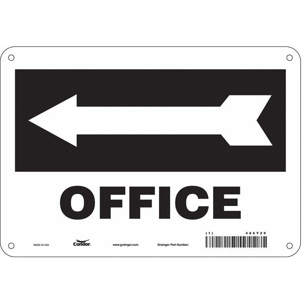 Safety Sign, 7 in Height, 10 in Width, Polyethylene, Vertical Rectangle, English, 486Y20