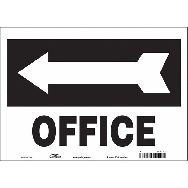 Safety Sign, 7 in Height, 10 in Width, Vinyl, Vertical Rectangle, English, 486Y22