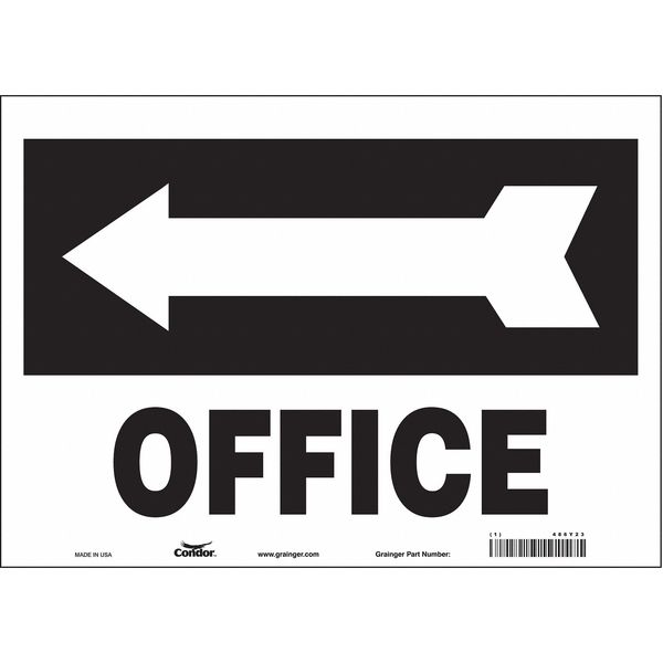 Safety Sign, 10 in Height, 14 in Width, Vinyl, Horizontal Rectangle, English, 486Y23