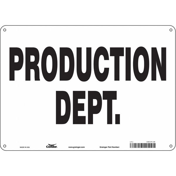 Safety Sign, 10 in Height, 14 in Width, Polyethylene, Horizontal Rectangle, English, 486Y38
