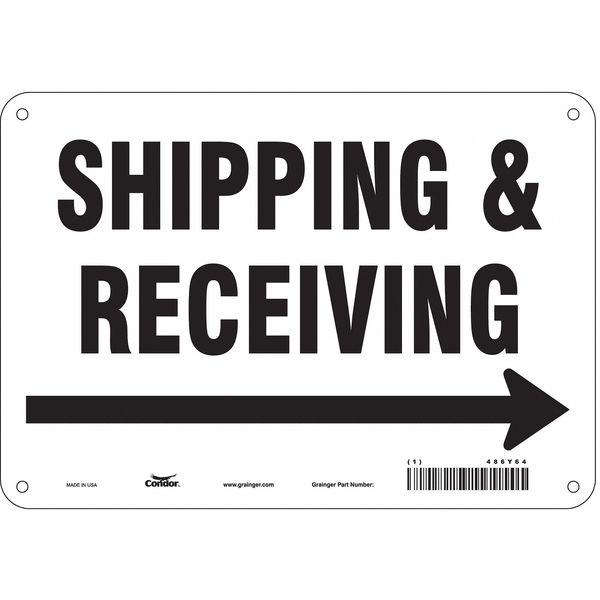 Safety Sign, 7 in Height, 10 in Width, Polyethylene, Vertical Rectangle, English, 486Y64