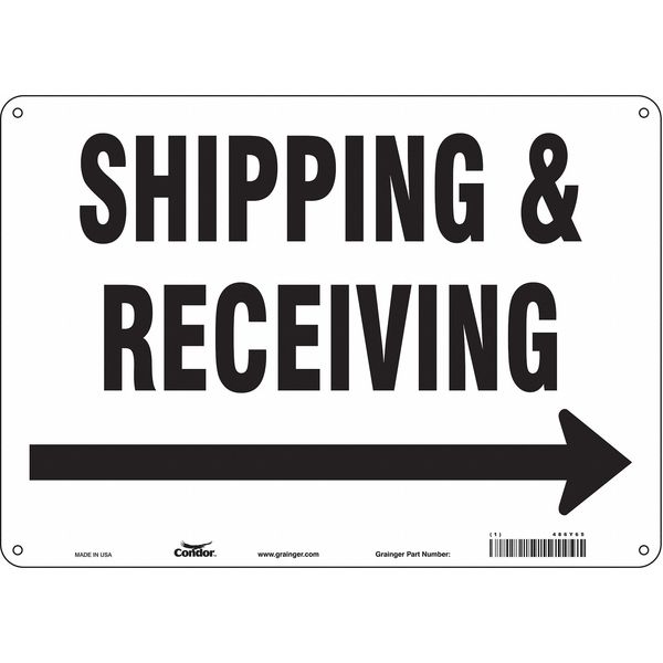 Safety Sign, 10 in Height, 14 in Width, Polyethylene, Horizontal Rectangle, English, 486Y65