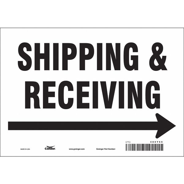 Safety Sign, 7 in Height, 10 in Width, Vinyl, Vertical Rectangle, English, 486Y66