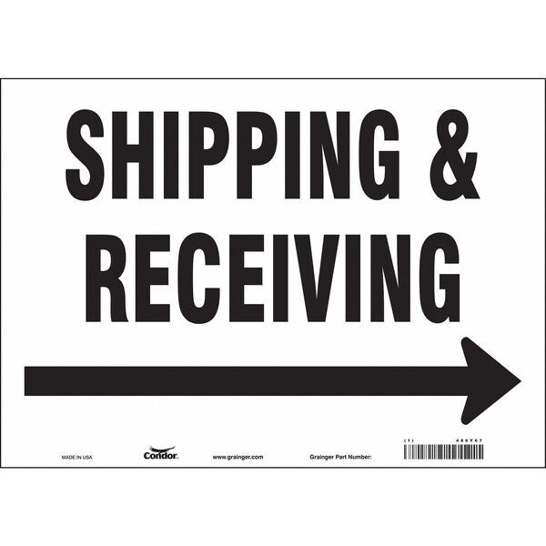 Safety Sign, 10 in Height, 14 in Width, Vinyl, Horizontal Rectangle, English, 486Y67