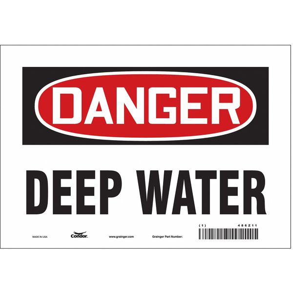 Safety Sign, 7 in Height, 10 in Width, Vinyl, Vertical Rectangle, English, 486Z11