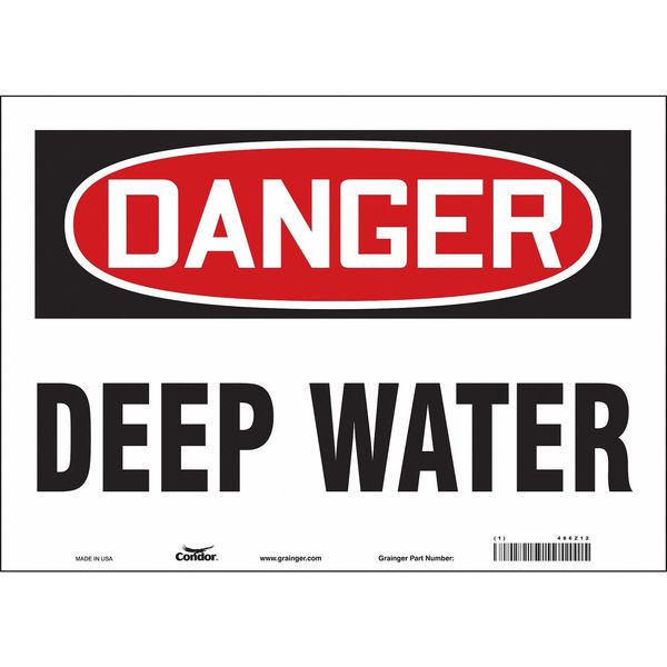 Safety Sign, 10 in Height, 14 in Width, Vinyl, Horizontal Rectangle, English, 486Z12