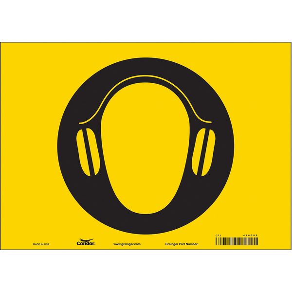 Safety Sign, 10 in Height, 14 in Width, Vinyl, Horizontal Rectangle, English, 486C85
