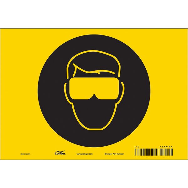 Safety Sign, 7 in Height, 10 in Width, Vinyl, Vertical Rectangle, English, 486C94