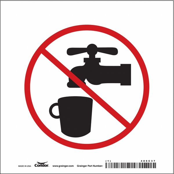 Safety Sign, 7 in Height, 7 in Width, Vinyl, Square, English