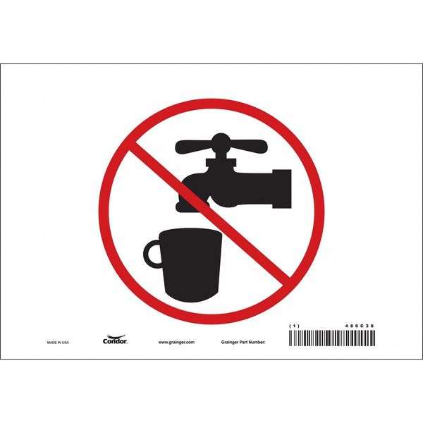 Safety Sign, 7 in Height, 10 in Width, Vinyl, Vertical Rectangle, English, 486C38