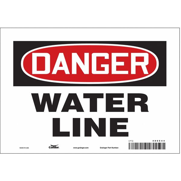 Safety Sign, 7 in Height, 10 in Width, Vinyl, Vertical Rectangle, English, 486C44