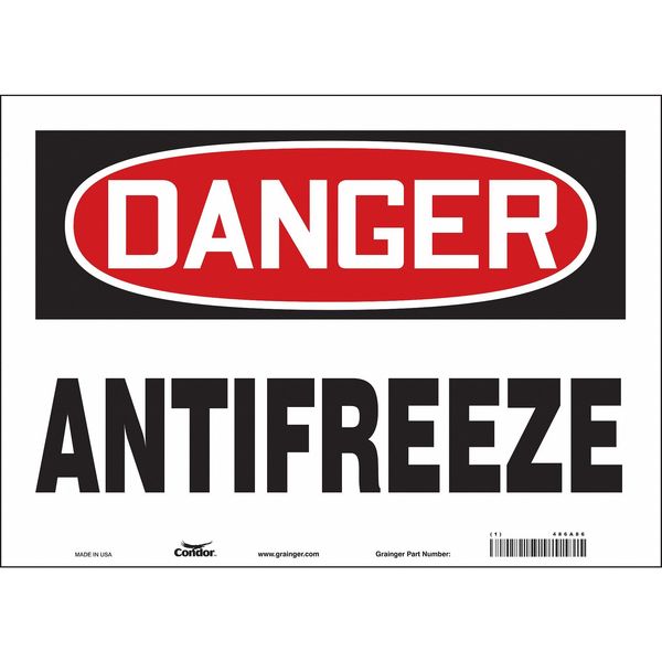 Safety Sign, 10 in Height, 14 in Width, Vinyl, Horizontal Rectangle, English, 486A86