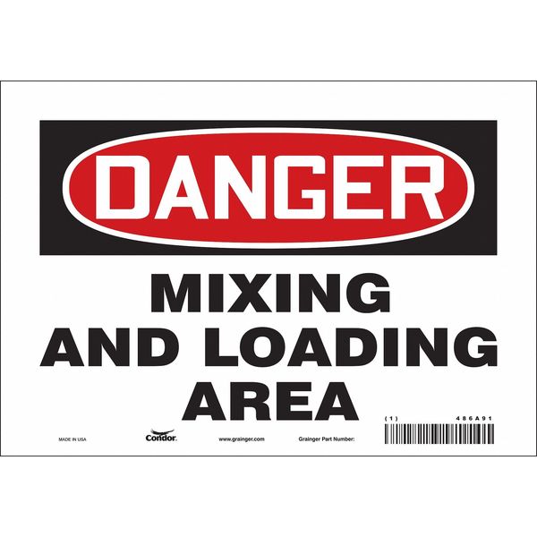 Safety Sign, 7 in Height, 10 in Width, Vinyl, Vertical Rectangle, English, 486A91