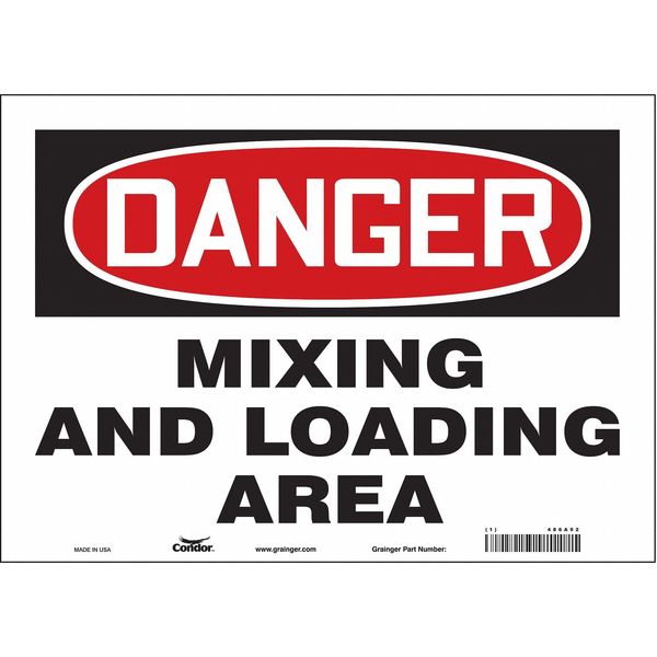Safety Sign, 10 in Height, 14 in Width, Vinyl, Horizontal Rectangle, English, 486A92