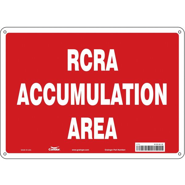 Chemical Sign, 10 in H, 14 in W, Polyethylene, Horizontal Rectangle, English, 486A48