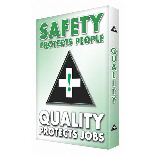 Safety Sign, 24 in H, 18 in W, Aluminum, Rectangle, English, 487D70