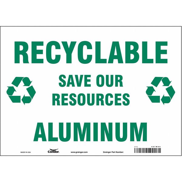 Safety Sign, 10 in Height, 14 in Width, Vinyl, Horizontal Rectangle, English, 487W89