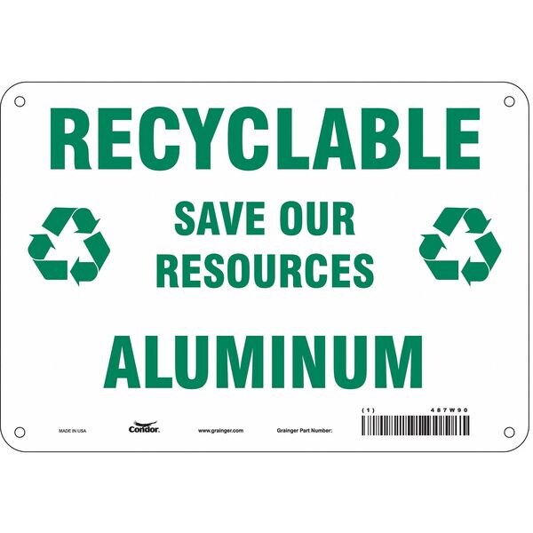 Safety Sign, 7 in Height, 10 in Width, Polyethylene, Vertical Rectangle, English, 487W90