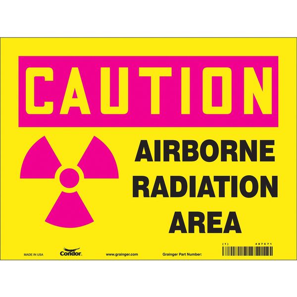 Safety Sign, 9 in H, 12 in W, Polyethylene, Vertical Rectangle, 487C71